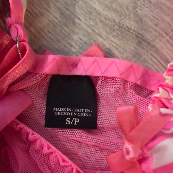 Victoria secret pink stripe babydoll apron set - Picture 8 of 9